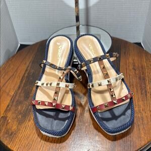 Vinci Seul Multicolor Multi Strap Flat Women Sandal